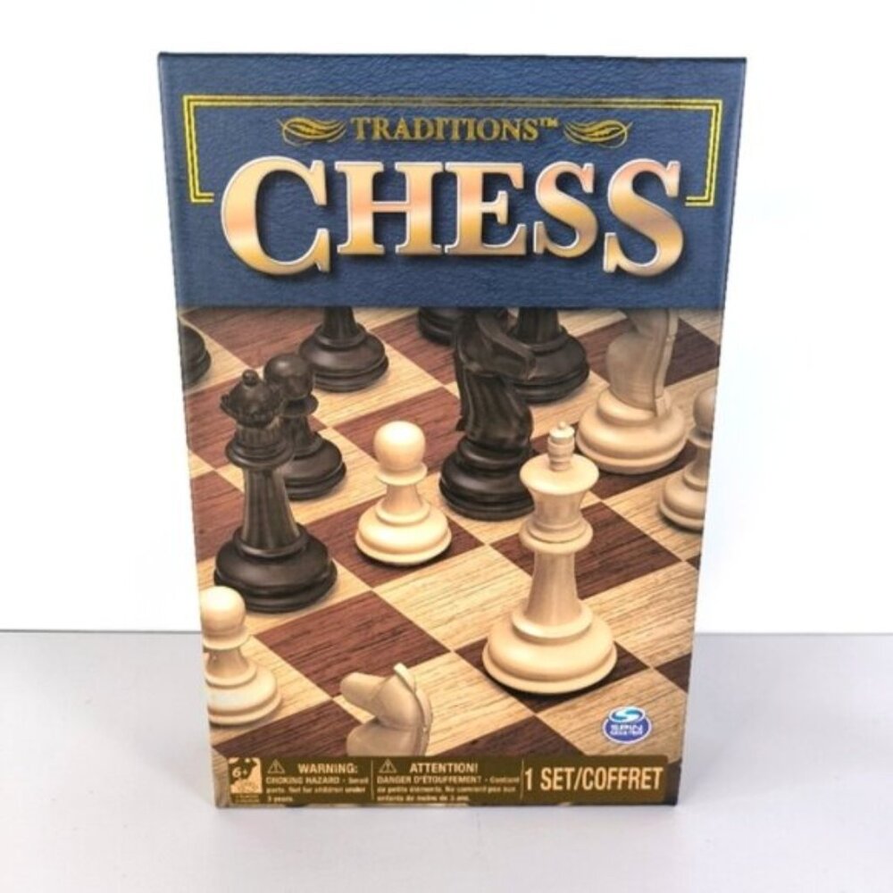 NWT Traditions Chess Set with Folding Chess Board and Chess Pieces 2-Player Game